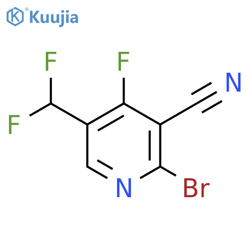 2-Bromo-3-cyano-5-(difluoromethyl)-4-fluoropyridine structure