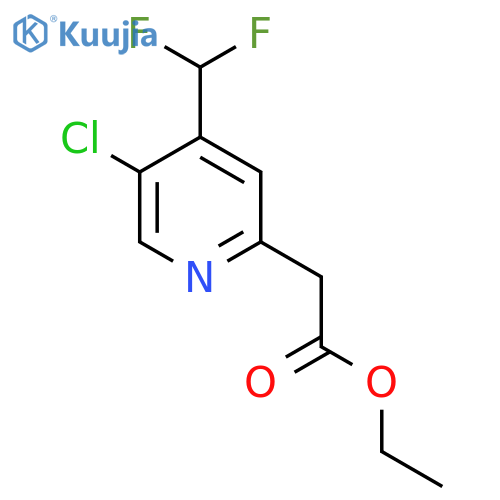 Ethyl 5-chloro-4-(difluoromethyl)pyridine-2-acetate structure