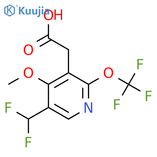 5-(Difluoromethyl)-4-methoxy-2-(trifluoromethoxy)pyridine-3-acetic acid structure