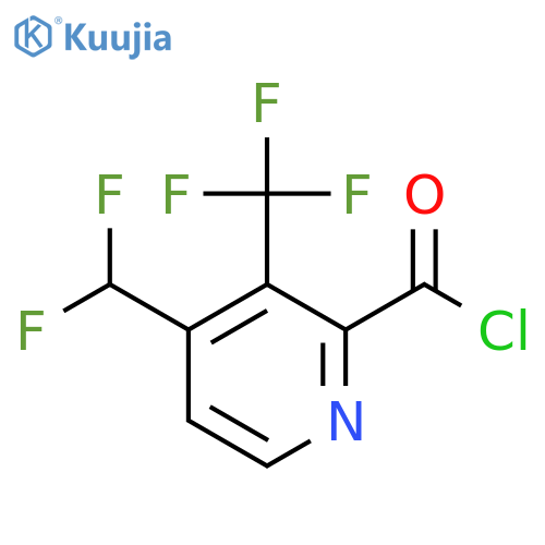 4-(Difluoromethyl)-3-(trifluoromethyl)pyridine-2-carbonyl chloride structure
