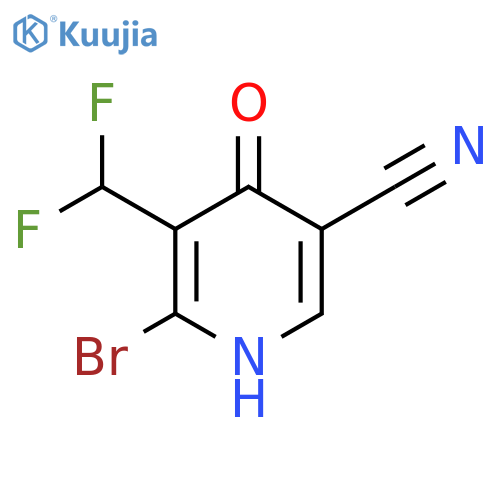 2-Bromo-5-cyano-3-(difluoromethyl)-4-hydroxypyridine structure