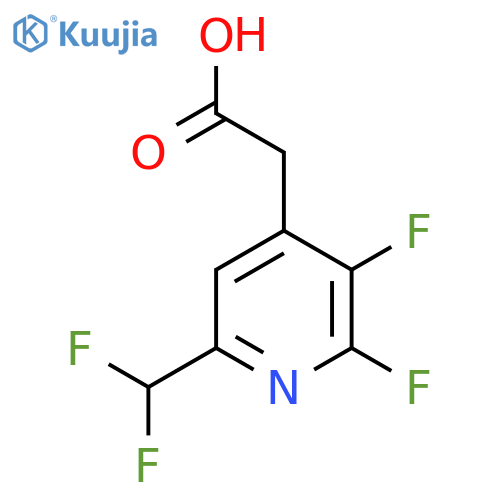 2,3-Difluoro-6-(difluoromethyl)pyridine-4-acetic acid structure