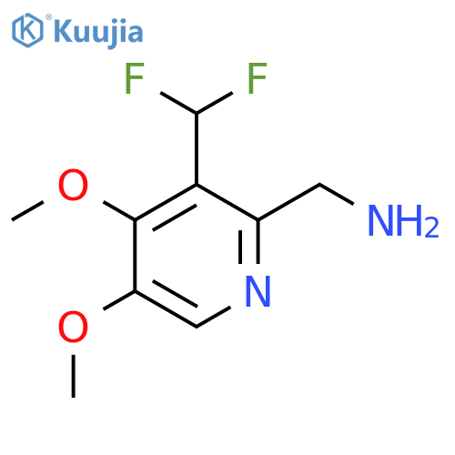 2-(Aminomethyl)-3-(difluoromethyl)-4,5-dimethoxypyridine structure