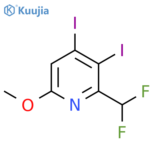 2-(Difluoromethyl)-3,4-diiodo-6-methoxypyridine structure
