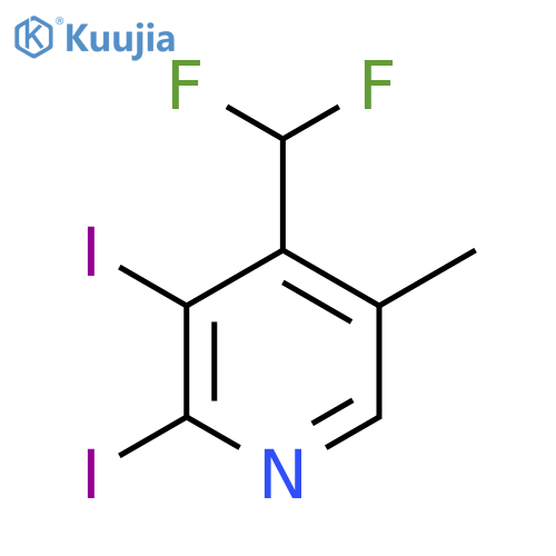 4-(Difluoromethyl)-2,3-diiodo-5-methylpyridine structure