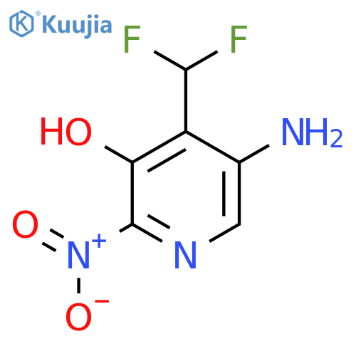 5-Amino-4-(difluoromethyl)-3-hydroxy-2-nitropyridine structure