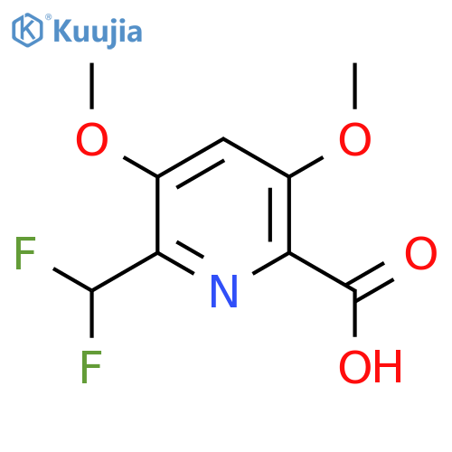 2-(Difluoromethyl)-3,5-dimethoxypyridine-6-carboxylic acid structure