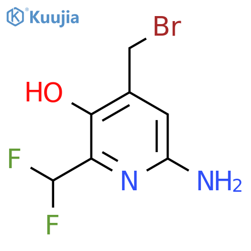 6-Amino-4-(bromomethyl)-2-(difluoromethyl)-3-hydroxypyridine structure