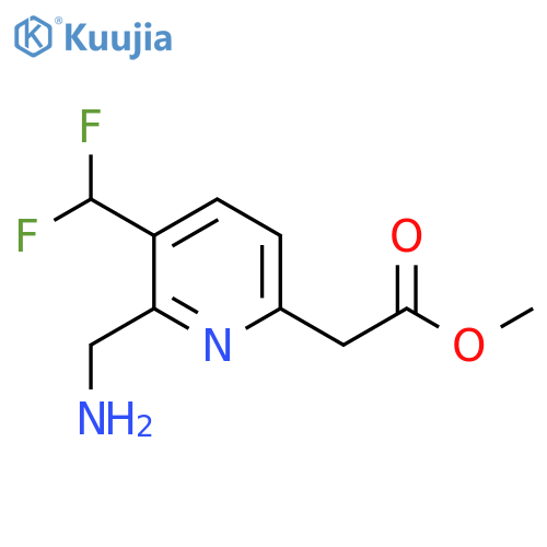 Methyl 2-(aminomethyl)-3-(difluoromethyl)pyridine-6-acetate structure