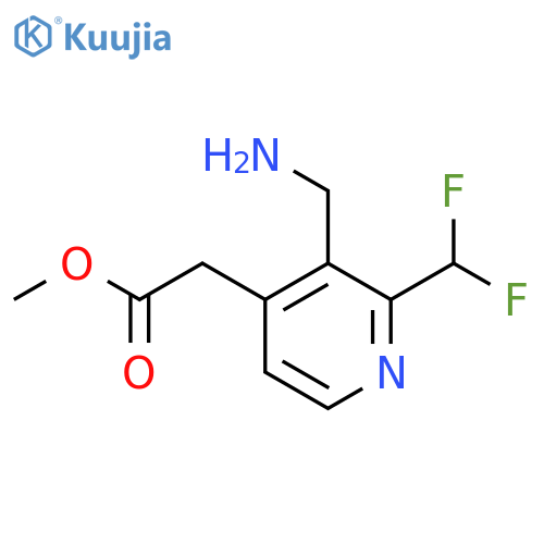 Methyl 3-(aminomethyl)-2-(difluoromethyl)pyridine-4-acetate structure