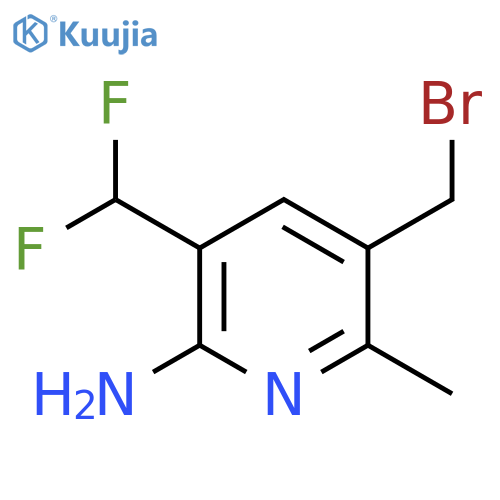 2-Amino-5-(bromomethyl)-3-(difluoromethyl)-6-methylpyridine structure