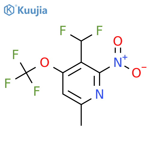 3-(Difluoromethyl)-6-methyl-2-nitro-4-(trifluoromethoxy)pyridine structure