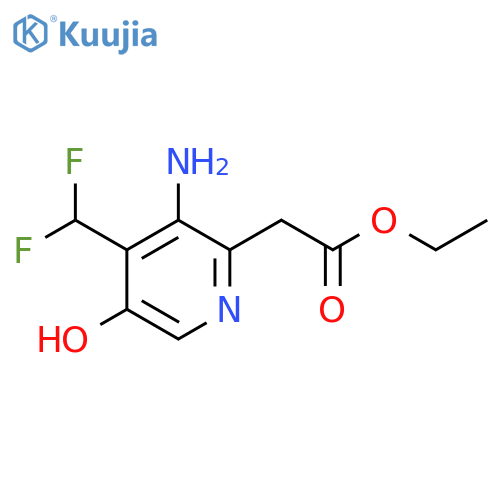 Ethyl 3-amino-4-(difluoromethyl)-5-hydroxypyridine-2-acetate structure