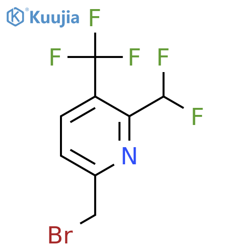 6-(Bromomethyl)-2-(difluoromethyl)-3-(trifluoromethyl)pyridine structure