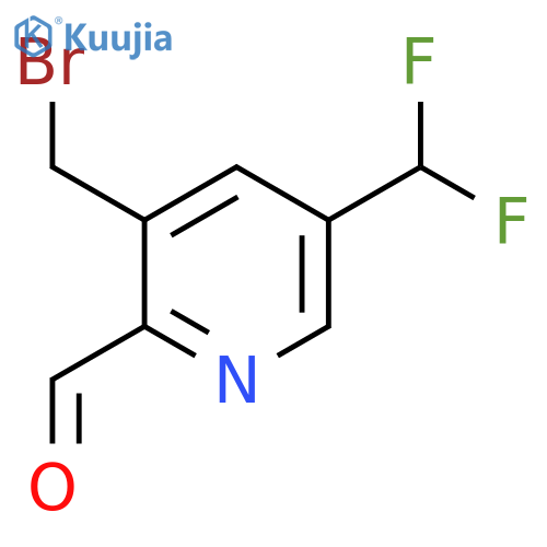 3-(Bromomethyl)-5-(difluoromethyl)pyridine-2-carboxaldehyde structure