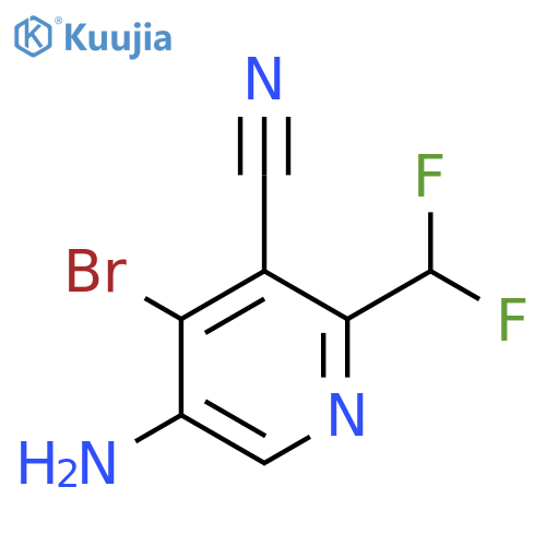 5-Amino-4-bromo-3-cyano-2-(difluoromethyl)pyridine structure