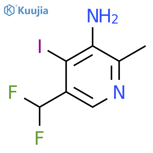 3-Amino-5-(difluoromethyl)-4-iodo-2-methylpyridine structure