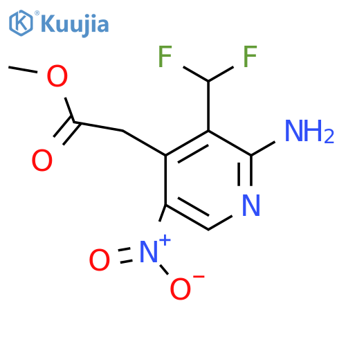 Methyl 2-amino-3-(difluoromethyl)-5-nitropyridine-4-acetate structure