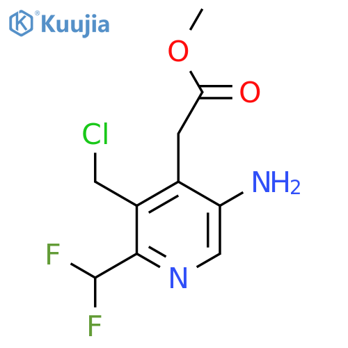 Methyl 5-amino-3-(chloromethyl)-2-(difluoromethyl)pyridine-4-acetate structure