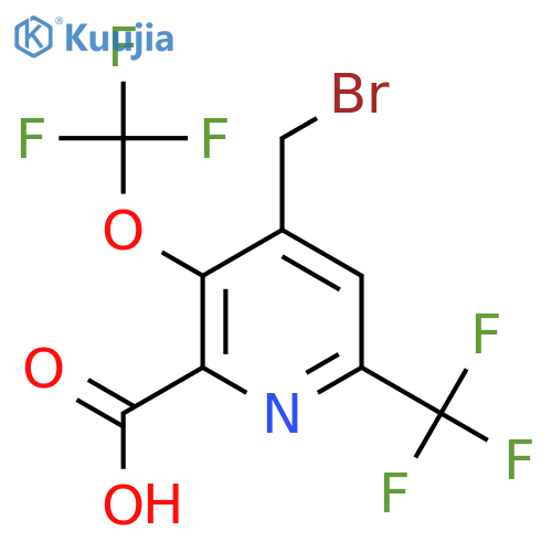 4-(Bromomethyl)-3-(trifluoromethoxy)-6-(trifluoromethyl)pyridine-2-carboxylic acid structure