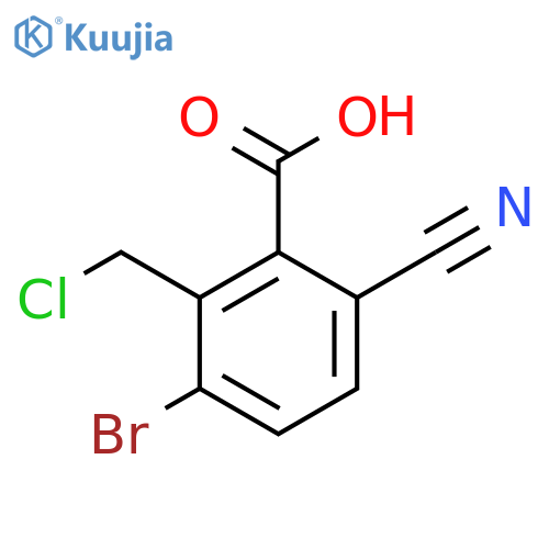 3-Bromo-2-chloromethyl-6-cyanobenzoic acid structure