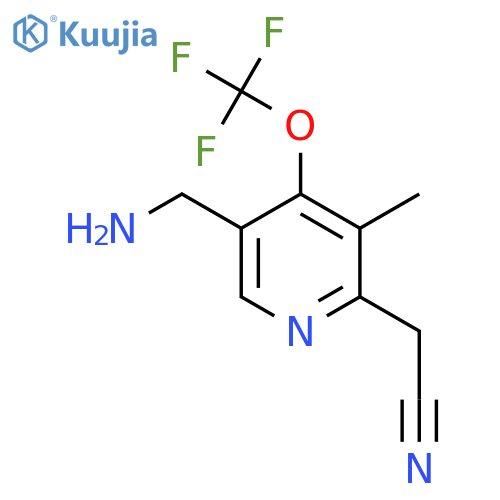 5-(Aminomethyl)-3-methyl-4-(trifluoromethoxy)pyridine-2-acetonitrile structure