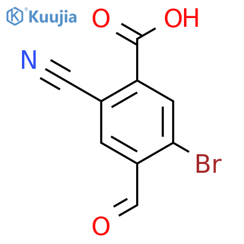 5-Bromo-2-cyano-4-formylbenzoic acid structure