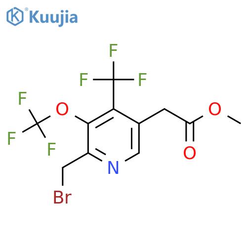 Methyl 2-(bromomethyl)-3-(trifluoromethoxy)-4-(trifluoromethyl)pyridine-5-acetate structure