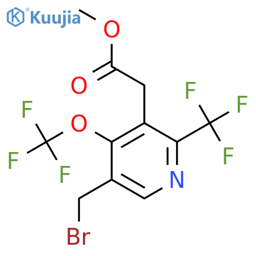 Methyl 5-(bromomethyl)-4-(trifluoromethoxy)-2-(trifluoromethyl)pyridine-3-acetate structure