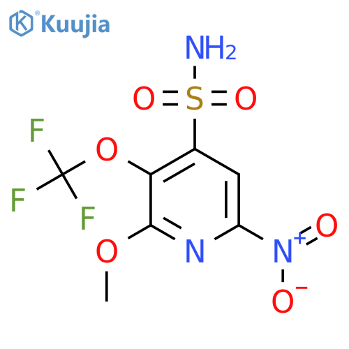 2-Methoxy-6-nitro-3-(trifluoromethoxy)pyridine-4-sulfonamide structure
