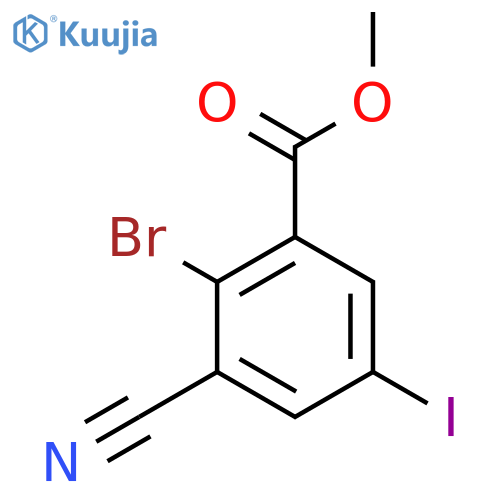 Methyl 2-bromo-3-cyano-5-iodobenzoate structure