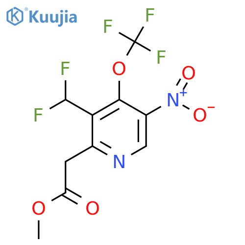 Methyl 3-(difluoromethyl)-5-nitro-4-(trifluoromethoxy)pyridine-2-acetate structure