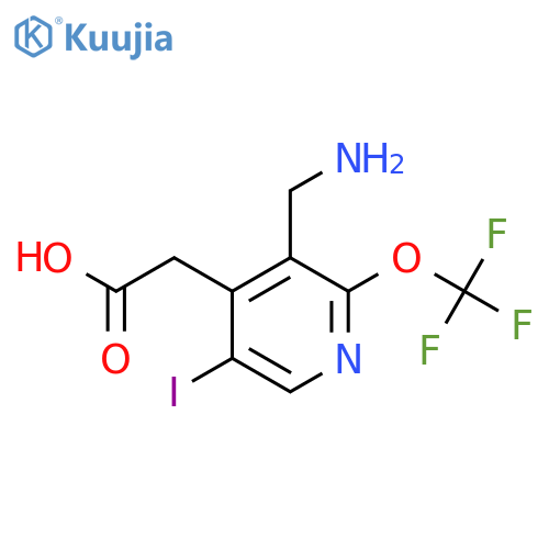 3-(Aminomethyl)-5-iodo-2-(trifluoromethoxy)pyridine-4-acetic acid structure