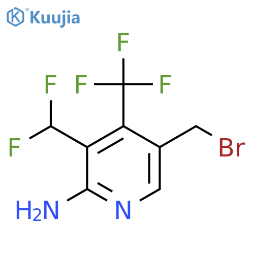 2-Amino-5-(bromomethyl)-3-(difluoromethyl)-4-(trifluoromethyl)pyridine structure