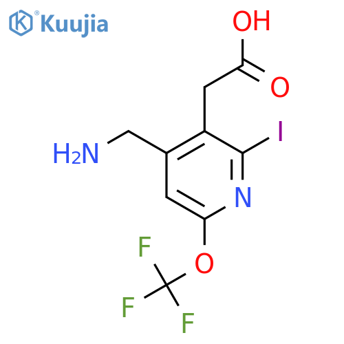 4-(Aminomethyl)-2-iodo-6-(trifluoromethoxy)pyridine-3-acetic acid structure