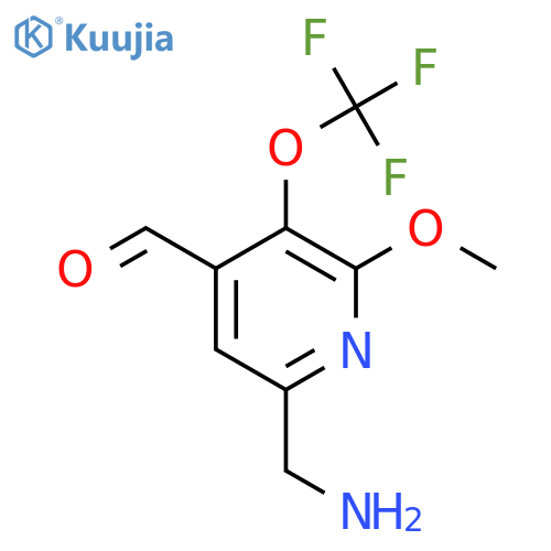 6-(Aminomethyl)-2-methoxy-3-(trifluoromethoxy)pyridine-4-carboxaldehyde structure