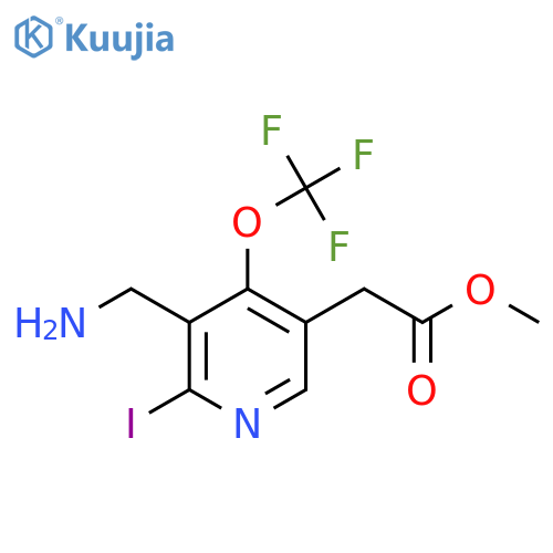 Methyl 3-(aminomethyl)-2-iodo-4-(trifluoromethoxy)pyridine-5-acetate structure