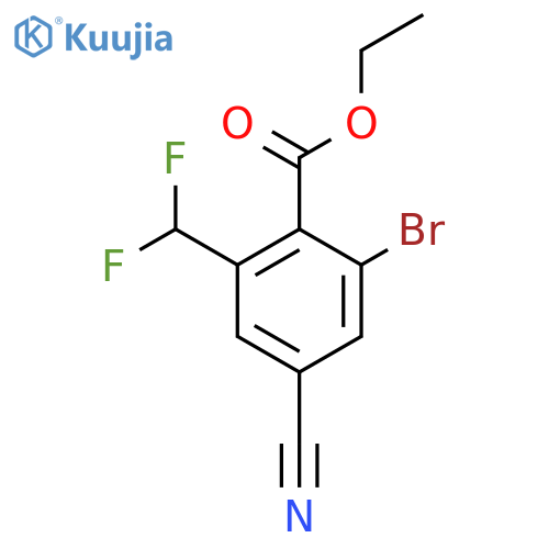 Ethyl 2-bromo-4-cyano-6-(difluoromethyl)benzoate structure