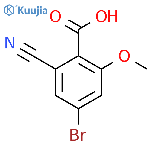 4-Bromo-2-cyano-6-methoxybenzoic acid structure