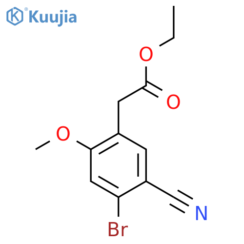 Ethyl 4-bromo-5-cyano-2-methoxyphenylacetate structure