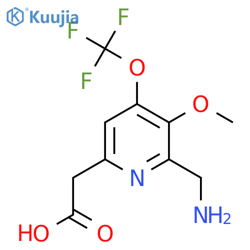 2-(Aminomethyl)-3-methoxy-4-(trifluoromethoxy)pyridine-6-acetic acid structure