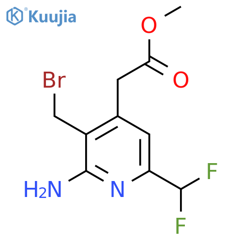 Methyl 2-amino-3-(bromomethyl)-6-(difluoromethyl)pyridine-4-acetate structure