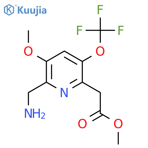 Methyl 2-(aminomethyl)-3-methoxy-5-(trifluoromethoxy)pyridine-6-acetate structure