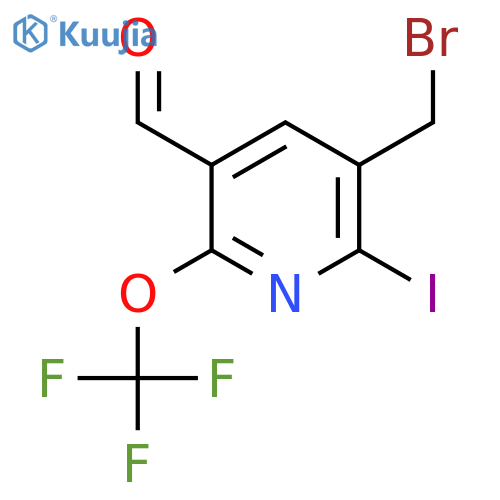 3-(Bromomethyl)-2-iodo-6-(trifluoromethoxy)pyridine-5-carboxaldehyde structure
