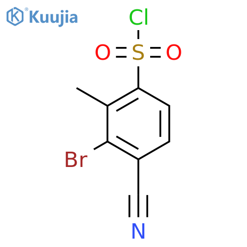 3-Bromo-4-cyano-2-methylbenzenesulfonyl chloride structure