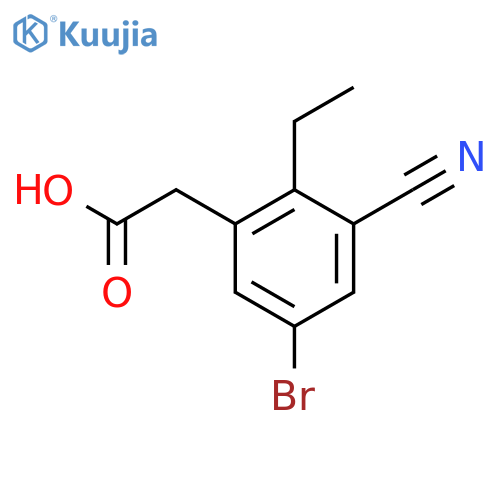 5-Bromo-3-cyano-2-ethylphenylacetic acid structure