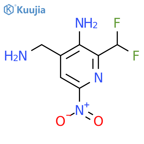 3-Amino-4-(aminomethyl)-2-(difluoromethyl)-6-nitropyridine structure