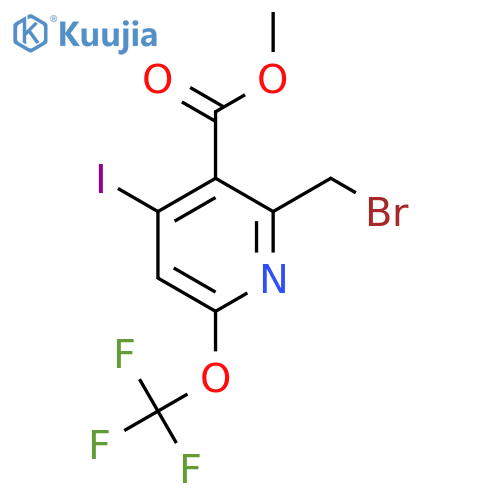 Methyl 2-(bromomethyl)-4-iodo-6-(trifluoromethoxy)pyridine-3-carboxylate structure
