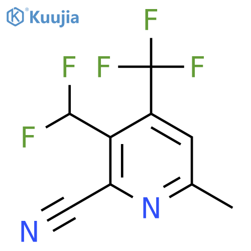 2-Cyano-3-(difluoromethyl)-6-methyl-4-(trifluoromethyl)pyridine structure