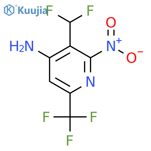 4-Amino-3-(difluoromethyl)-2-nitro-6-(trifluoromethyl)pyridine structure
